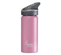 Botella de Agua Térmica al Vacío de Acero Inoxidable de Doble Pared Laken (0,50L - Rosa) Tecnología de 24 Horas de Frío - Ideal para Trabajo o Deporte - Cierre Hermético y Uso Vertical