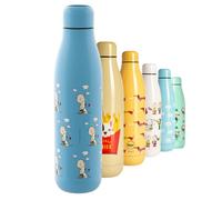 Botella térmica de acero inoxidable de 500/700 ml con cierre hermético - Termo botella Snoopy - Diseño italiano en una amplia gama de fantasías para alegrar cada día