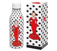 Botella térmica flamenca 500 ml acero inoxidable sin BPA - regalo original para profes y amantes del flamenco - illustrArte - Verónica