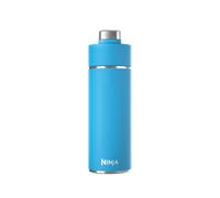 Ninja Thirsti botella de agua de acero inoxidable 530 ml, tapa antigoteo y triple aislamiento para bebidas con gas, calientes y frías, botella deportiva y de viaje, Azul tropical, DW1801EUUKSB
