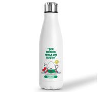 Botella Térmica Personalizada Mi Trabajo Mola Un Huevo | Regalo Original con Frases De Humor | Termo Acero Inoxidable Doble Capa 500 ml (Médico)