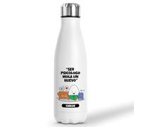 Botella Térmica Personalizada Mi Trabajo Mola Un Huevo | Regalo Original con Frases De Humor | Termo Acero Inoxidable Doble Capa 500 ml (Psicólogo)