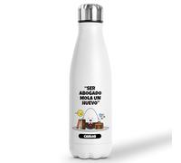 Botella Térmica Personalizada Mi Trabajo Mola Un Huevo | Regalo Original con Frases De Humor | Termo Acero Inoxidable Doble Capa 500 ml (Abogado)