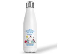 Botella Térmica Personalizada Mi Trabajo Mola Un Huevo | Regalo Original con Frases De Humor | Termo Acero Inoxidable Doble Capa 500 ml (Enfermera)