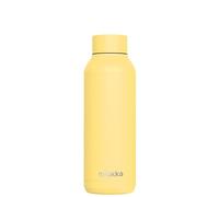 Botella térmica Quokka Solid Light Yellow de acero inoxidable 510 ml - Doble pared al vacío, 12 h caliente y 18 h fría, boca ancha, tapa antigoteo, idea de regalo