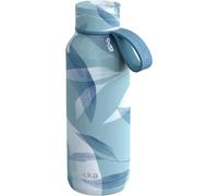 Quokka Solid Con Colgador De Silicona -Blue Wind 510 ML | Botellas De Agua Acero Inoxidable Sin BPA |Botella Térmica De Doble Pared - Mantiene el frío y el Calor para Niños y Adultos