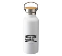 Botella Termica Tapon de Madera Regalo Frases Humor Sarcasmo (Señor dame paciencia)