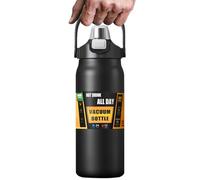 Botella térmica, taza aislada con asa, acero inoxidable de alta capacidad que mantiene el calor 8 horas y 12 horas, para senderismo, mochileros, deportes al aire libre, gimnasio, interior, lugar de