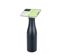 Botella térmica Troika MagSafe MagSafe con cierre magnético que funciona como soporte para móvil STAND BY ME con capacidad de 550 ml, apta para alimentos, de acero inoxidable, negro