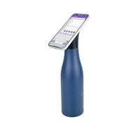 Botella térmica Troika MagSafe MagSafe con cierre magnético que funciona como soporte para móvil STAND BY ME con capacidad de 550 ml, apta para alimentos, de acero inoxidable, azul