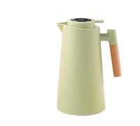 Botella termo de 1000ML for tetera con calentador agua, jarra, frasco vacío, mango madera(Smart Green)