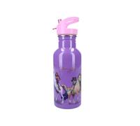 Botella Unicorn Academy - acero inoxidable, guardería, escuela, vacaciones, hidratación, 22 cm, 500 ml, regalo (violeta)