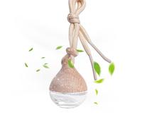 Botella vacía del difusor del ambientador del coche, colgante de la botella de del perfume, Perfume de coche con diseño de gota de agua de transparente, Botella de ambientador de alta dureza con fraga