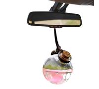 Botella vacía para perfume de coche, botella para automóviles difusor de vidrio | Colgante de altavoz transparente, botella de desodorante de coche, fragancia en la manija de la puerta para mir