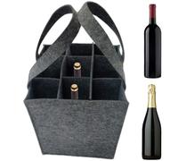 botella vino, bolso vino, bolso portabebés | Fieltro 9 botella con inserto divisor botella | Bolso vinos portátiles a prueba fugas, bolsa viaje vino para la playa byob picnic, caja transporte vin