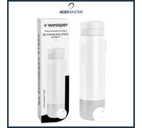 Botella Wessper 1000ml, Acero Inoxidable Filtro Agua Cierre Libre de BPA, Blanco