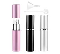 Botellas atomizadoras de perfume de viaje recargables, 3 unidades, 6 ml, mini botellas de aerosol portátiles, recargables, atomizador para después del afeitado, botellas de viaje vacías con embudo