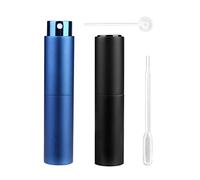Botellas atomizadoras de perfume recargables, 2 piezas de 10 ml, atomizador de fragancia con herramientas de repuesto para viajes de vacaciones y salidas nocturnas, hombres y mujeres