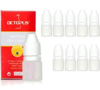 Botellas con cuentagotas de 10 x 3 ml para colores, suero, etc., botellas exprimibles con cierre de goteo blanco