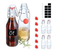 Botellas cristal vacías Botellas vidrio 250 ml Botellitas tapón mecánico Pack 6