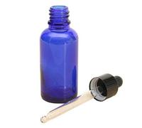 Botellas de aceites esenciales de vidrio azul de 30 ml vacías, recargables. Con gotero para ojos y oídos, botellas con pipeta cuentagotas PACK de 2.