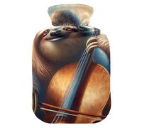 Botellas de agua caliente con cubierta suave, calentador de pies, lindo perezoso celofán, botellas de calor para calambres menstruales, alivio del dolor, tamaño pequeño