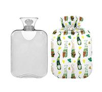 Botellas de agua caliente con gnomos kawaii del día de San Patricio, almohadilla térmica de agua de 2 litros, alivio de dolores de cabeza, dolor de espalda, calambres menstruales