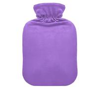 Botellas de agua caliente de amatista con cubierta suave para pies y calentador de cama, bolsa de agua caliente para calentador de cama de pies, alivio del dolor, 1 litro