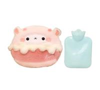 Botellas de agua caliente - Puff de dibujos animados con caja de agua caliente | 500 ml portátil Muff Muff Agua Caliente a prueba de fugas animales de peluche Calefacción para mujeres hombres para