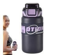 Botellas de agua con tapa de paja, lindas botellas de agua | Botellas de agua a prueba de fugas de gran capacidad - Botella de bebida deportiva con taza de viaje con tapa de arrastre para estudiantes