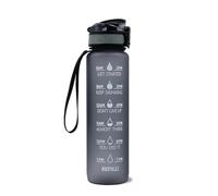 Botellas de agua con tiempos para beber,Taza de agua abierta con un de 32 oz con correa de transporte | Jarra de deportiva a prueba de fugas con marcador de tiempo y colador de frutas para fitnes