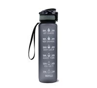 Botellas de agua con tiempos para beber - Taza de agua potable de 32 onzas con texto inspirador - Jarra de deportiva a prueba de fugas con marcador de tiempo y colador de frutas para fitness, gim