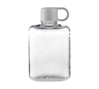 Botellas de agua plana para viajar - Botella de agua de tritán cuadrada delgada de 360 ml | Frasco de viaje reutilizable compacto, a prueba de fugas, botella de agua portátil para senderismo, acampa