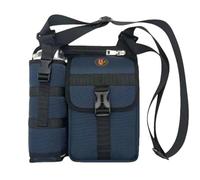 Botellas de botella de agua BAJAS - FIJACIÓN DE LA MARCA CON PASO DE LA BOTELLA DE AGUA | Título de Crossbodyy Ajustable Ligero Toma para senderismo, gimnasio, correr, acampar, aventuras, Dark Blue