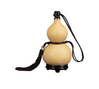 Botellas de calabaza, bandera de calabaza Feng Shui Hu Lu con borla, estilo medieval natural, botella de vino colgante, botella de agua portátil con tapón, para decoración de interiores