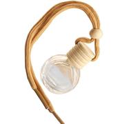 Botellas de difusor colgante para coche - Colgante de aceite esencial de vidrio duradero Descripción, protector de perfume de aromaterapia | Cubierta de tapa de madera para decoración de coche, p