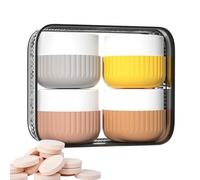 Botellas de inodoro de silicona - 4 piezas, envases de viaje impermeables, botellas de champú portátiles de 50 ml con diseño de prensa, juego de almacenamiento cosmético compacto, kit de aseo