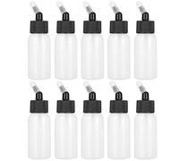 Botellas de plástico PP para aerógrafo, recipiente transparente de pigmento con alimentación por sifón para pistolas de pulverización de doble acción.