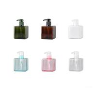 Botellas de plástico reutilizables de 250 ml para jabón de manos, champú, loción y crema con material resistente a grietas y fugas (azul)