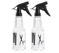 Botellas de spray para cabello de 500 ml, botella de spray de agua para limpieza del cabello, peluquería, recargable, transparente, vacía, paquete de 2