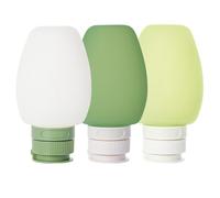 Botellas de tamaño de viaje | 3 botellas de viaje recargables para acondicionador, recipientes de silicona portátiles para mascotas, suministros para viajes, mochileros, vacaciones, viajes de negocios