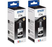 Botellas De Tinta Genuinas Epson EcoTank Serie 774 2 X Negro 140Ml Cada