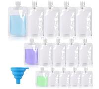 Botellas de Viaje 16 Pack, Juego de Botes Viaje Rellenables, Equipado con Pequeños Embudos, Kit Viaje Avion Botellas Viaje para Gel, Champús, Lociones y Líquido