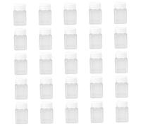 Botellas de viaje 25pcs 50 ml de recipientes de viaje sellados Bottillas de aseo de viaje cuadrado con jarra de aluminio Junta de fugas Portable de fugas Portes transparentes Transparentes Pet Touret