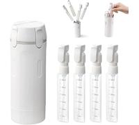 Botellas de viaje 4 en 1 para artículos de tocador, recargables, a prueba de fugas, recipientes portátiles para champú, loción, acondicionador, crema, dispensador de botellas exprimibles recargables