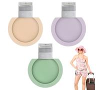 Botellas de viaje a prueba de fugas | Paquete de 3 botellas vacías de tamaño de viaje | Champú acondicionador de silicona a prueba de fugas para champú cosmético acondicionador de cabello