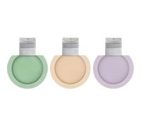Botellas de viaje antifugas - Juego de 3 recipientes de inodoro portátiles de 60 ml y 90 ml para champú, loción, limpiador corporal, kit dispensador de pr, As Picture1, Se référer au descriptif