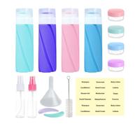 Botellas De Viaje De Silicona - Botella De Tamaño De Viaje 1.38x5.28in, Botellas De De Vacaciones, Recipiente De Viaaje Recargable | Contenedores De Picnic Portátiles Recargables para Champú De A