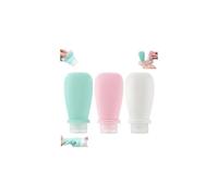 Botellas de viaje de silicona para artículos de tocador, botellas de viaje exprimibles, recipientes de artículos de tocador recargables con fugas, botellas de viaje fáciles de usar para loción, gel de