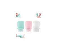 Botellas de viaje de silicona para artículos de tocador, botellas de viaje exprimibles, recipientes de artículos de tocador recargables con fugas, botellas de viaje fáciles de usar para loción, gel de